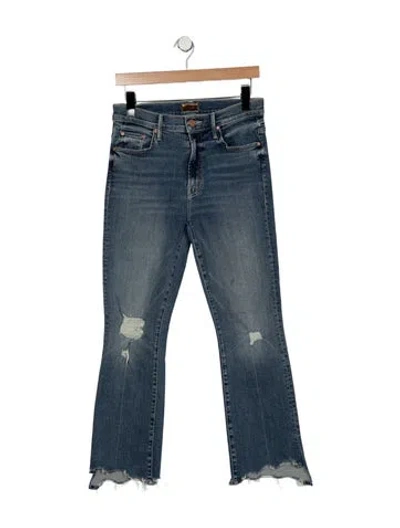 Pre-owned Mother High-rise Flared Jeans In Blue