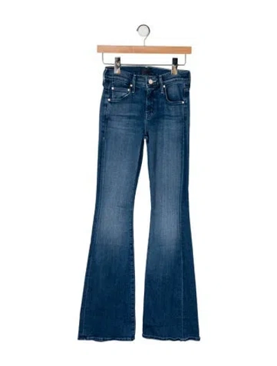 Pre-owned Mother High-rise Flared Jeans In Blue