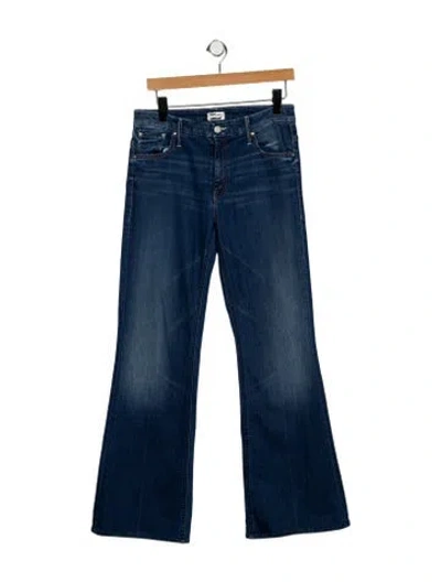 Pre-owned Mother High-rise Flared Jeans In Blue