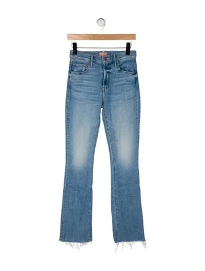 Pre-owned Mother High-rise Flared Jeans In Blue