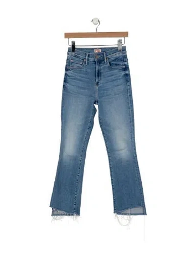 Pre-owned Mother High-rise Flared Jeans In Blue