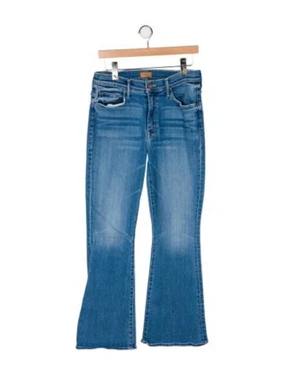 Pre-owned Mother High-rise Flared Jeans In Blue