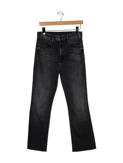 Pre-owned Mother High-rise Flared Jeans In Blue
