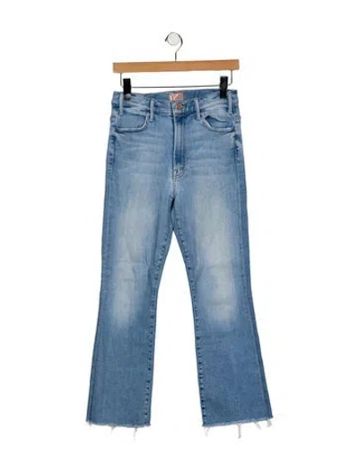 Pre-owned Mother High-rise Flared Jeans In Blue