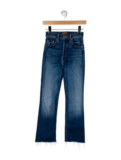 Pre-owned Mother High-rise Flared Jeans In Blue