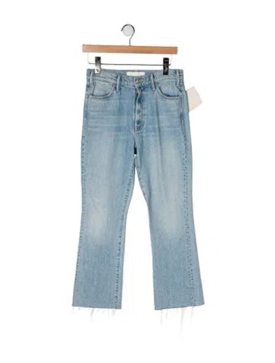 Pre-owned Mother High-rise Flared Jeans In Blue