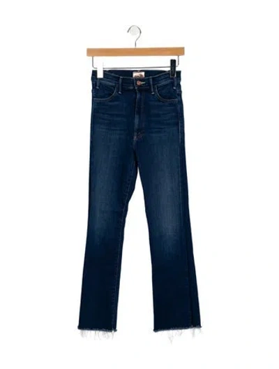 Pre-owned Mother High-rise Flared Jeans In Blue