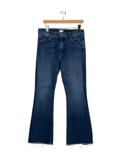 Pre-owned Mother High-rise Flared Jeans In Blue