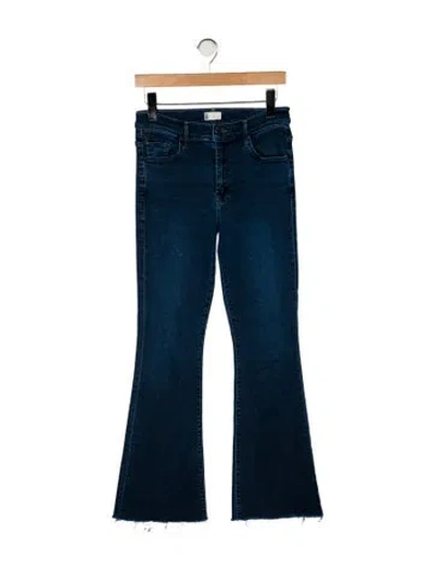 Pre-owned Mother High-rise Flared Jeans In Blue