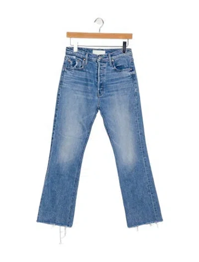 Pre-owned Mother High-rise Flared Jeans In Blue