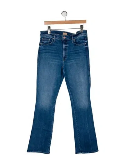 Pre-owned Mother High-rise Flared Jeans In Blue