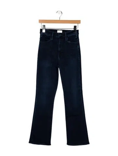 Pre-owned Mother High-rise Flared Jeans In Blue