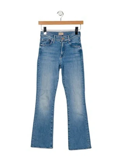 Pre-owned Mother High-rise Flared Jeans In Blue