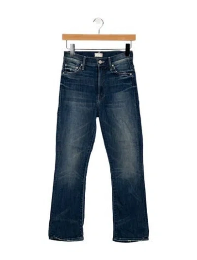 Pre-owned Mother High-rise Flared Jeans In Blue