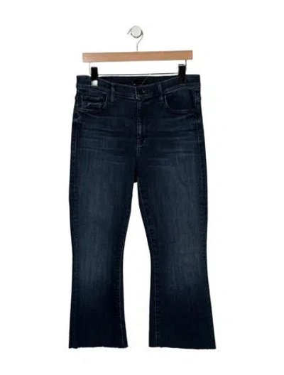 Pre-owned Mother High-rise Flared Jeans In Blue