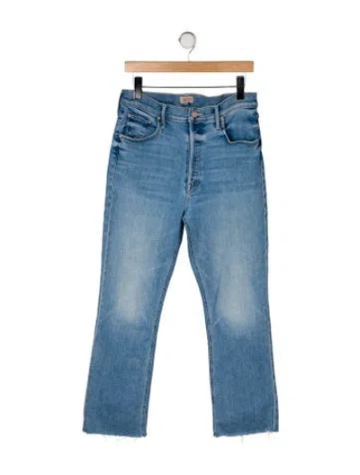 Pre-owned Mother High-rise Flared Jeans In Blue
