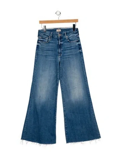 Pre-owned Mother High-rise Flared Jeans In Blue