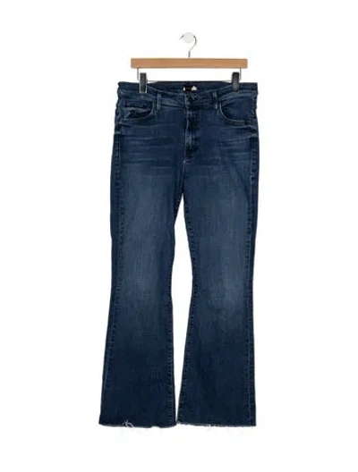 Pre-owned Mother High-rise Flared Jeans In Blue