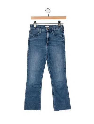 Pre-owned Mother High-rise Flared Jeans In Blue