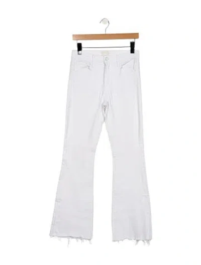 Pre-owned Mother High-rise Flared Jeans In Blue