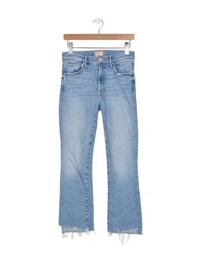 Pre-owned Mother High-rise Flared Jeans In Blue
