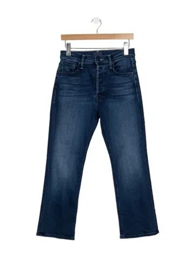 Pre-owned Mother High-rise Flared Jeans In Blue