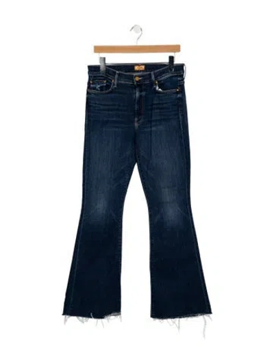 Pre-owned Mother High-rise Flared Jeans In Blue