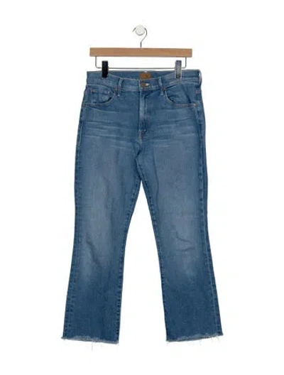 Pre-owned Mother High-rise Flared Jeans In Blue