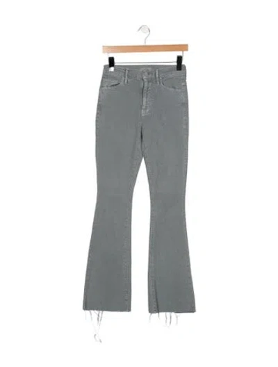 Pre-owned Mother High-rise Flared Jeans In Blue