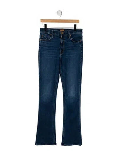 Pre-owned Mother High-rise Flared Jeans In Blue
