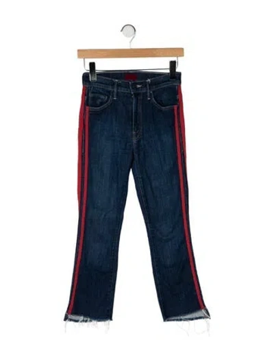 Pre-owned Mother High-rise Flared Jeans In Blue
