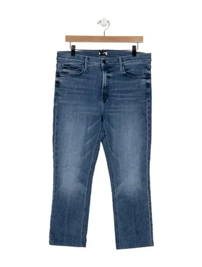Pre-owned Mother High-rise Flared Jeans In Blue