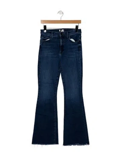 Pre-owned Mother High-rise Flared Jeans In Blue