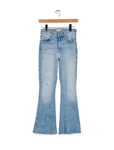 Pre-owned Mother High-rise Flared Jeans In Blue