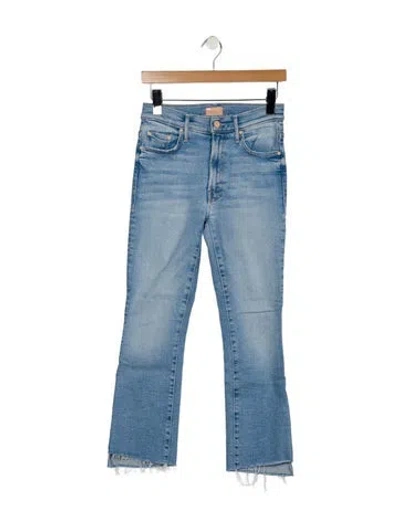Pre-owned Mother High-rise Flared Jeans In Blue