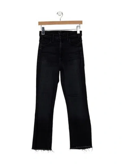 Pre-owned Mother High-rise Flared Jeans In Blue