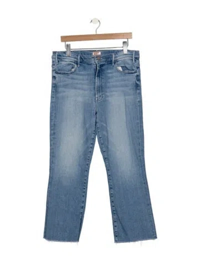 Pre-owned Mother High-rise Flared Jeans In Blue