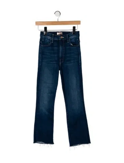 Pre-owned Mother High-rise Flared Jeans In Blue
