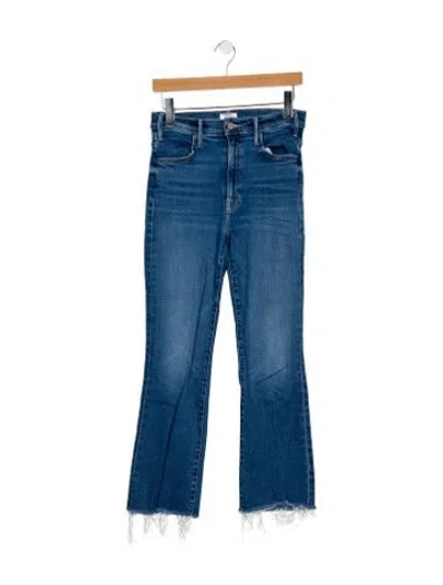 Pre-owned Mother High-rise Flared Jeans In Blue