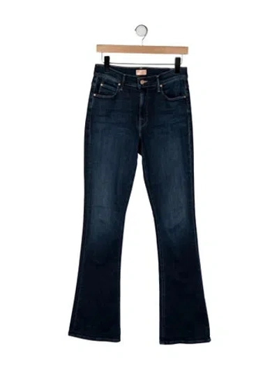 Pre-owned Mother High-rise Flared Jeans In Blue