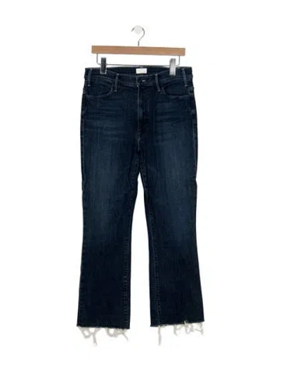 Pre-owned Mother High-rise Flared Jeans In Blue