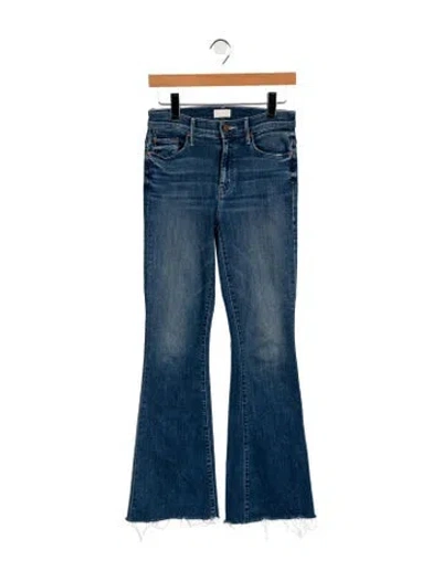 Pre-owned Mother High-rise Flared Jeans In Blue