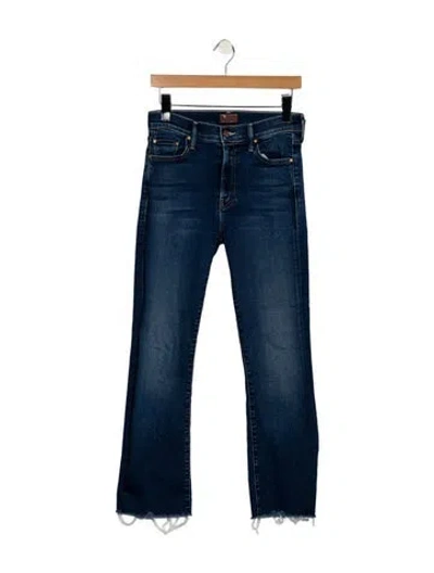 Pre-owned Mother High-rise Flared Jeans In Blue