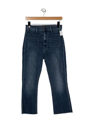 Pre-owned Mother High-rise Flared Jeans In Blue