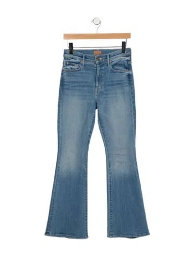 Pre-owned Mother High-rise Flared Jeans In Blue