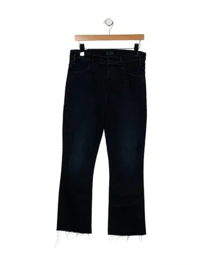 Pre-owned Mother High-rise Flared Jeans In Blue