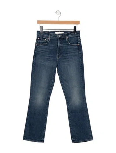 Pre-owned Mother High-rise Flared Jeans In Blue