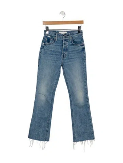 Pre-owned Mother High-rise Flared Jeans In Blue