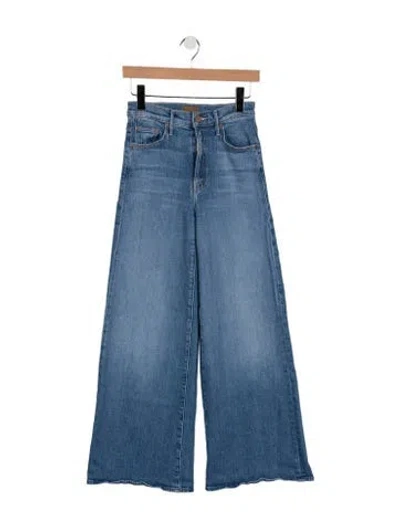 Pre-owned Mother High-rise Flared Jeans In Blue