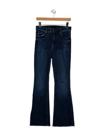 Pre-owned Mother High-rise Flared Jeans In Blue